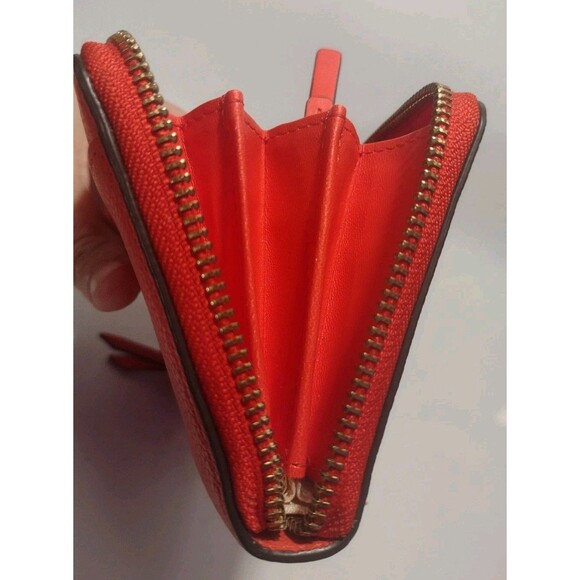 Kate Spade Neda Wallet Watermelon Zip Around Multi-Compartment Brass Zipper 4x8 - Picture 7 of 11